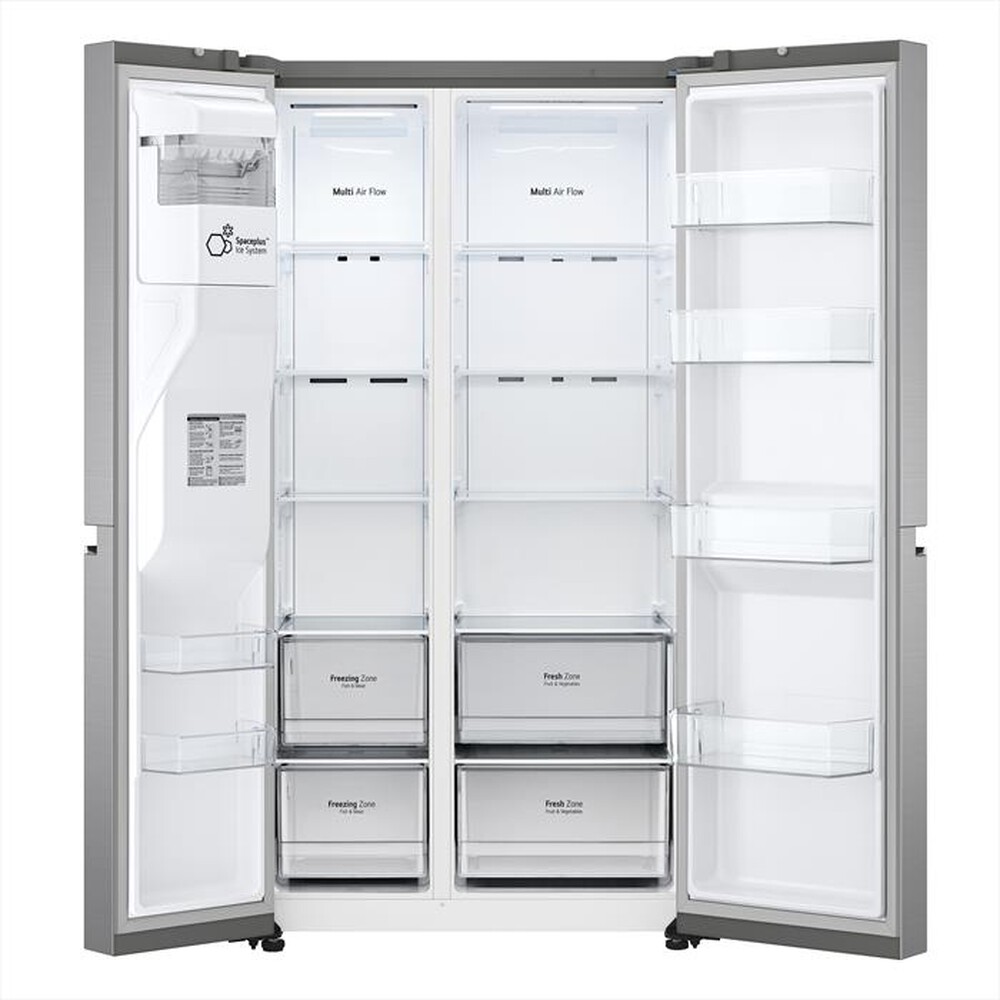 "LG - Frigorifero side by side GSLV70PZTD Classe D 635L-Metallico, Argento"