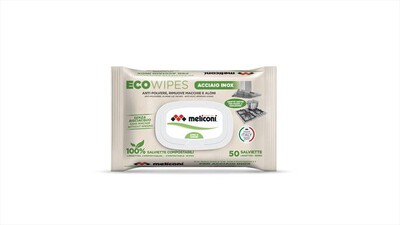 MELICONI - Salviette detergenti acciaio/inox ECO WIPES INOX-viscosa compostabile