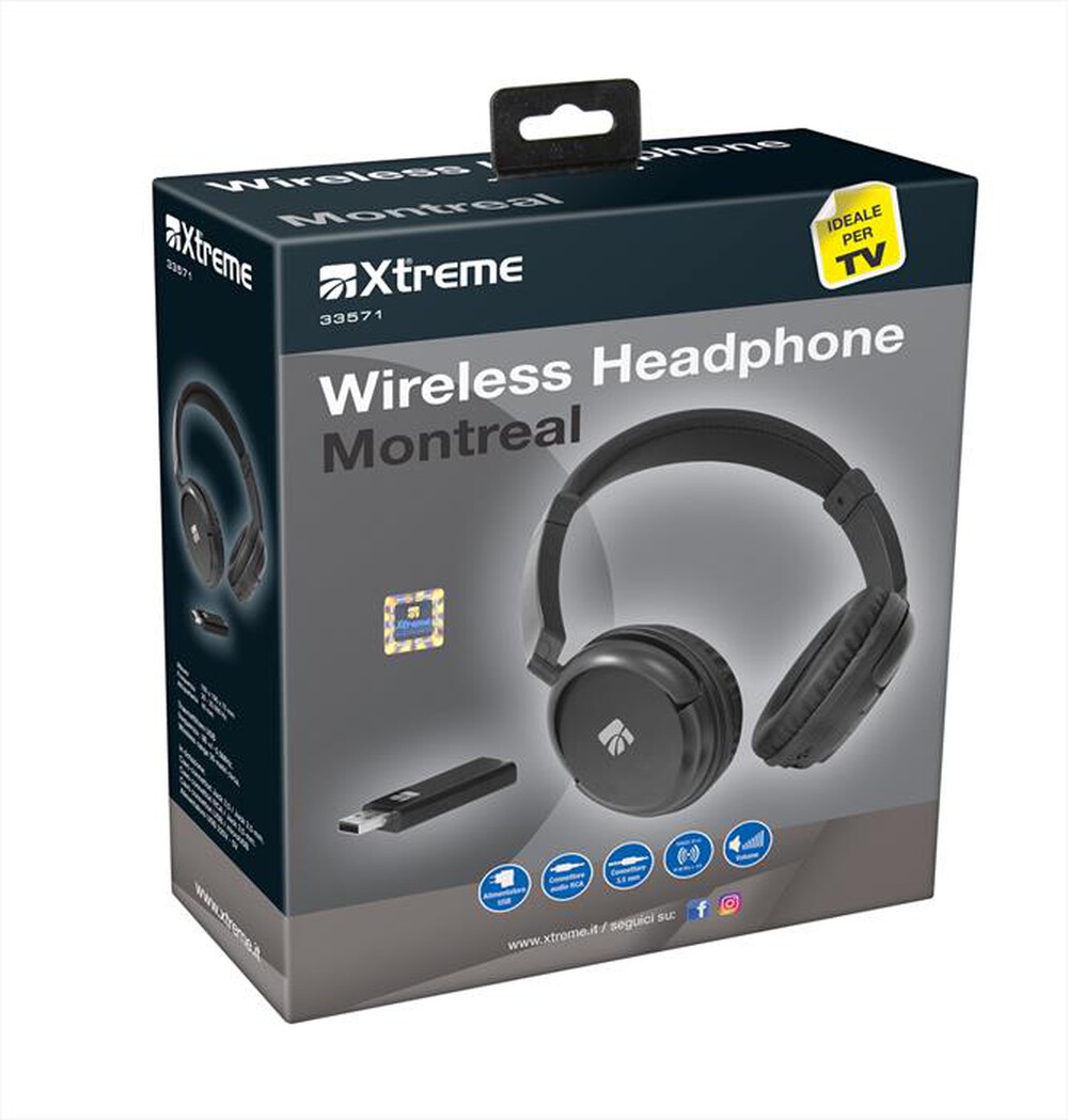 "XTREME - 33571 - Cuffia Wireless TV-NERO"