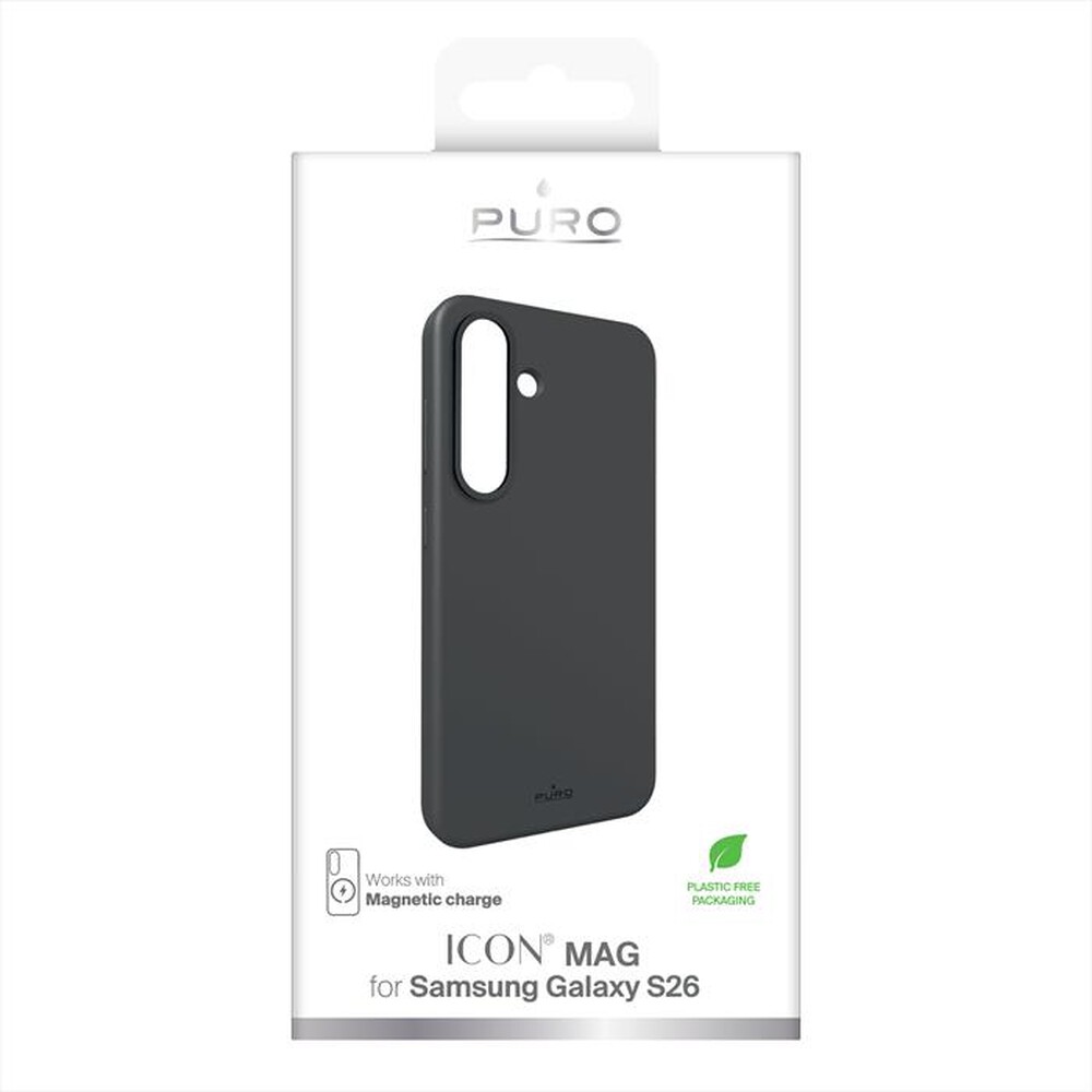 Immagine del prodotto PURO - Cover in silicone liquido ICON MAG per Samsung S26-Nero