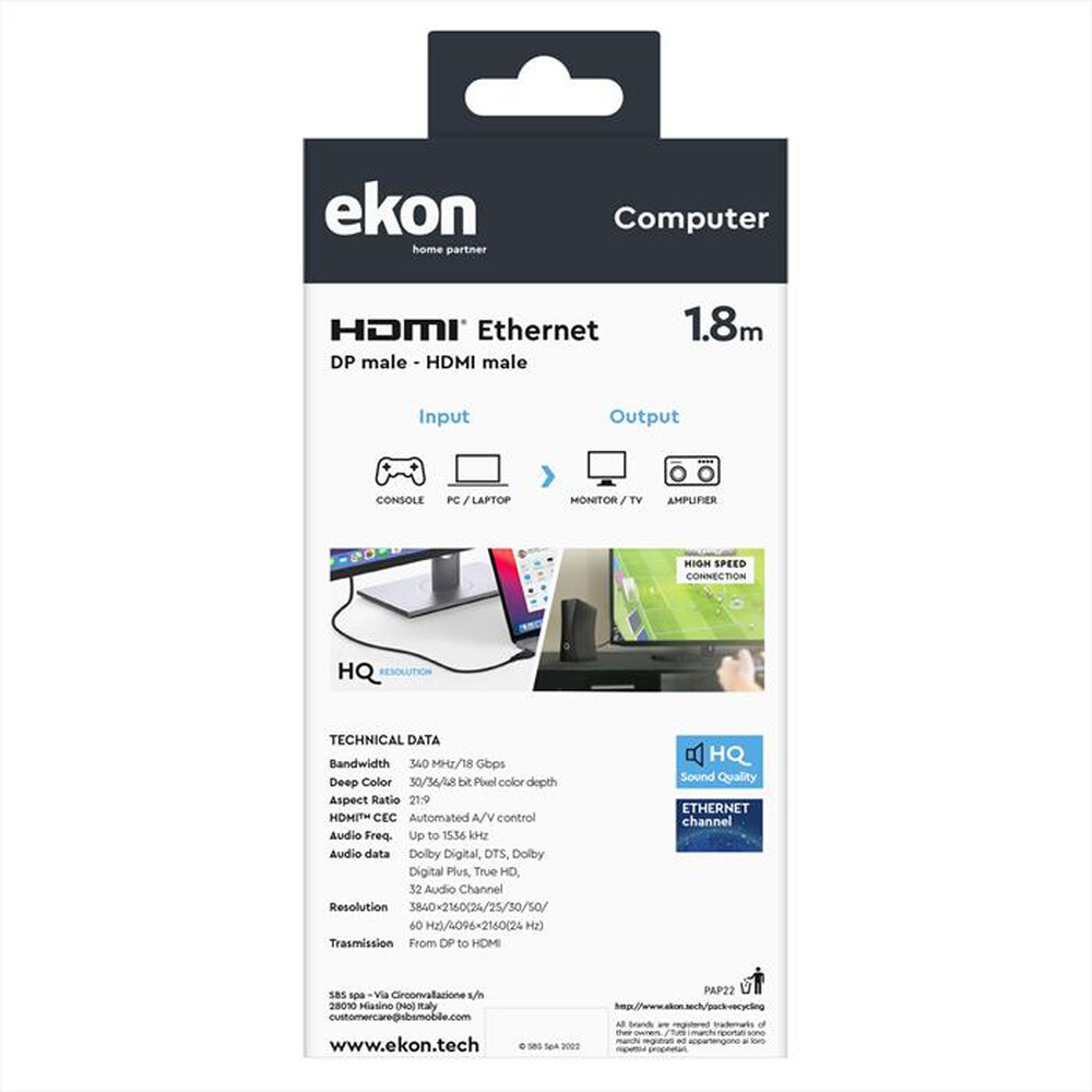 Immagine del prodotto SBS - ECITHDMIDPORT18K-Nero