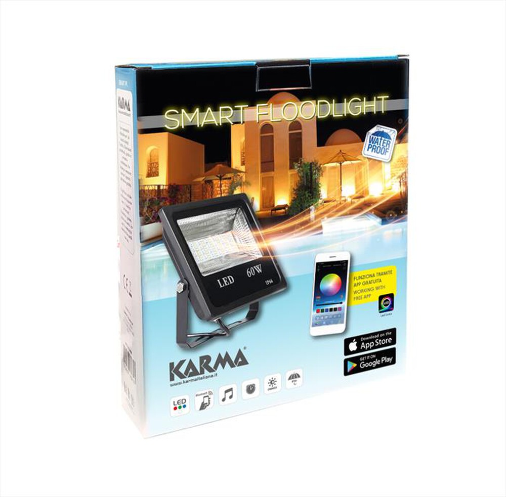 "KARMA - Faro a led smart impermeabile SMART IPL-Nero"