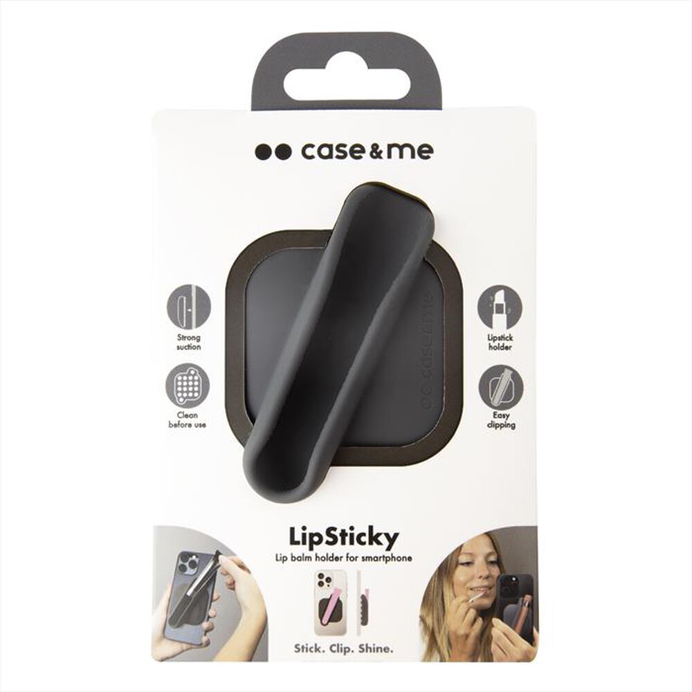 Immagine del prodotto CASEME - Porta rossetto in silicone con ventosa-Nera