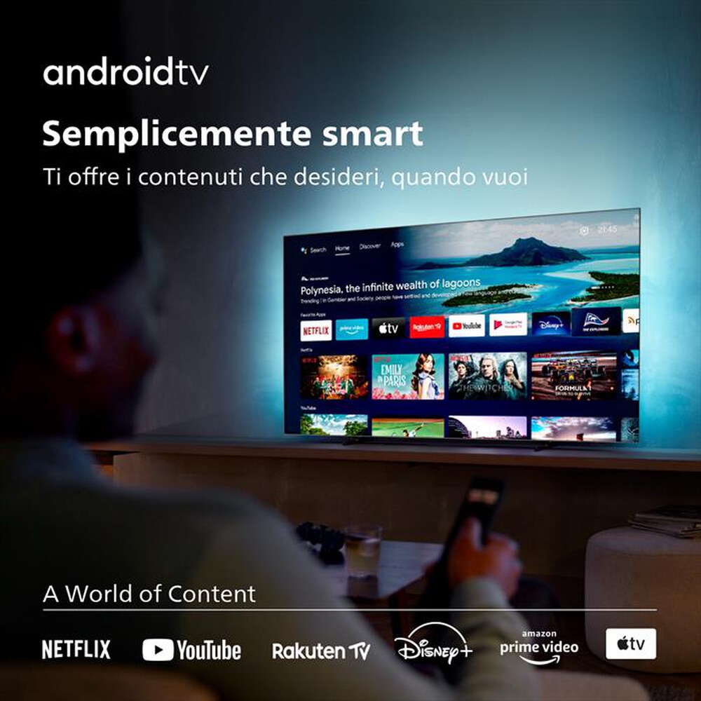 "PHILIPS - Ambilight Smart TV OLED UHD 4K 55\" 55OLED707/12-Silver"