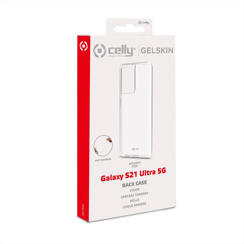 "CELLY - GELSKIN994 - COVER PER GALAXY S21 ULTRA 5G-Trasparente"