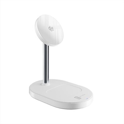 CELLULARLINE - Station ricarica wireless 2in1 MAG DUO QI2.2 25W-Bianco