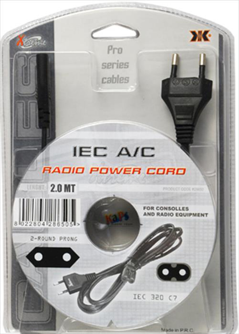 Immagine del prodotto XTREME - 28650 - Cavo alimentazione 2 poli per Game