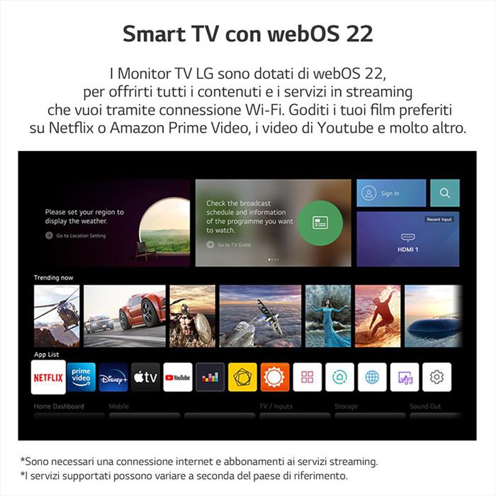 "LG - Smart TV LED HD READY 23,6\" 24TQ510S-PZ.API-Nero"