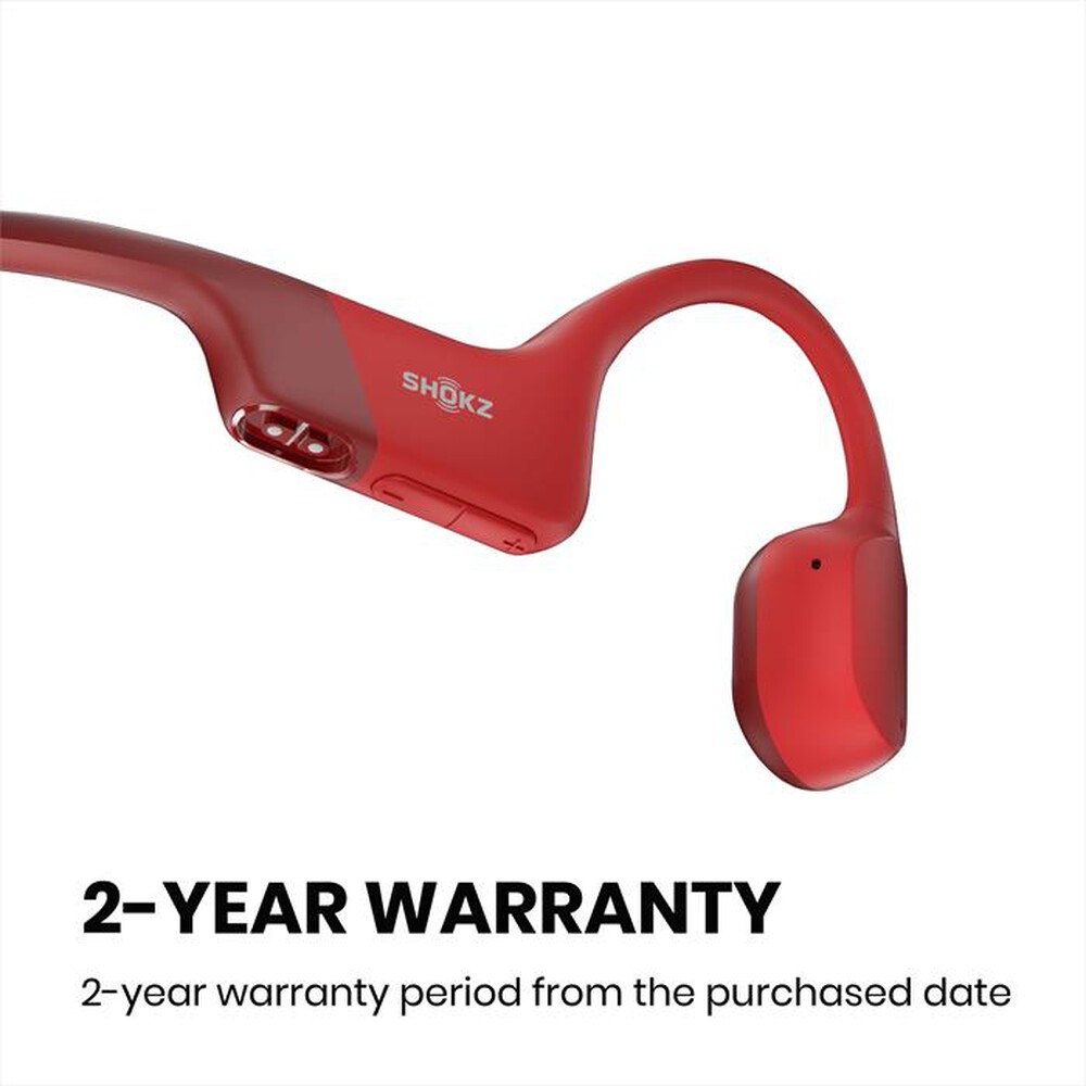 "SHOKZ - Auricolare Bluetooth OPENRUN-Red"
