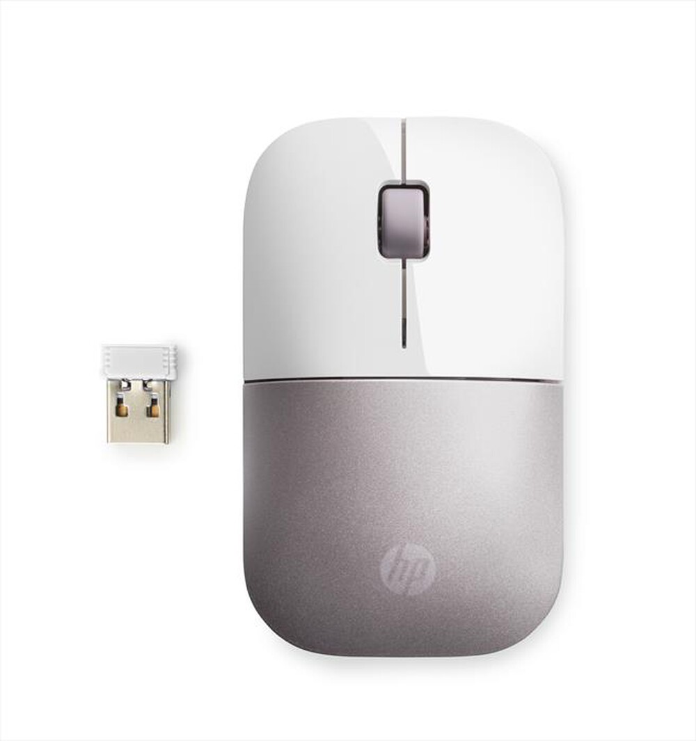 "HP - HP Z3700 WIRELESS MOUSE-White/Pink"