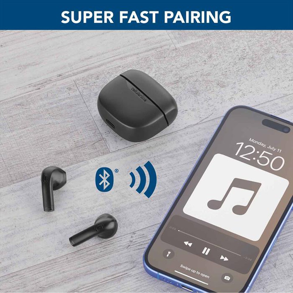 "CELLULARLINE - CORE AURICOLARE BLUETOOTH TWS NERO-Nero"