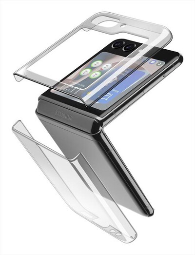 CELLULARLINE - Custodia Back CLEARCSGALZFLIP5T Galaxy Z Flip5-Trasparente