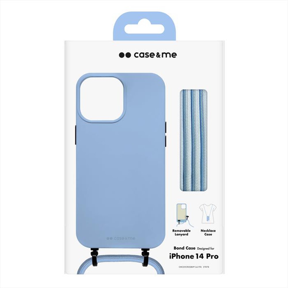 "CASEME - Cover Crossbody CMCOVCROSBIP1461PA iPhone 14 Pro-Azzurro"