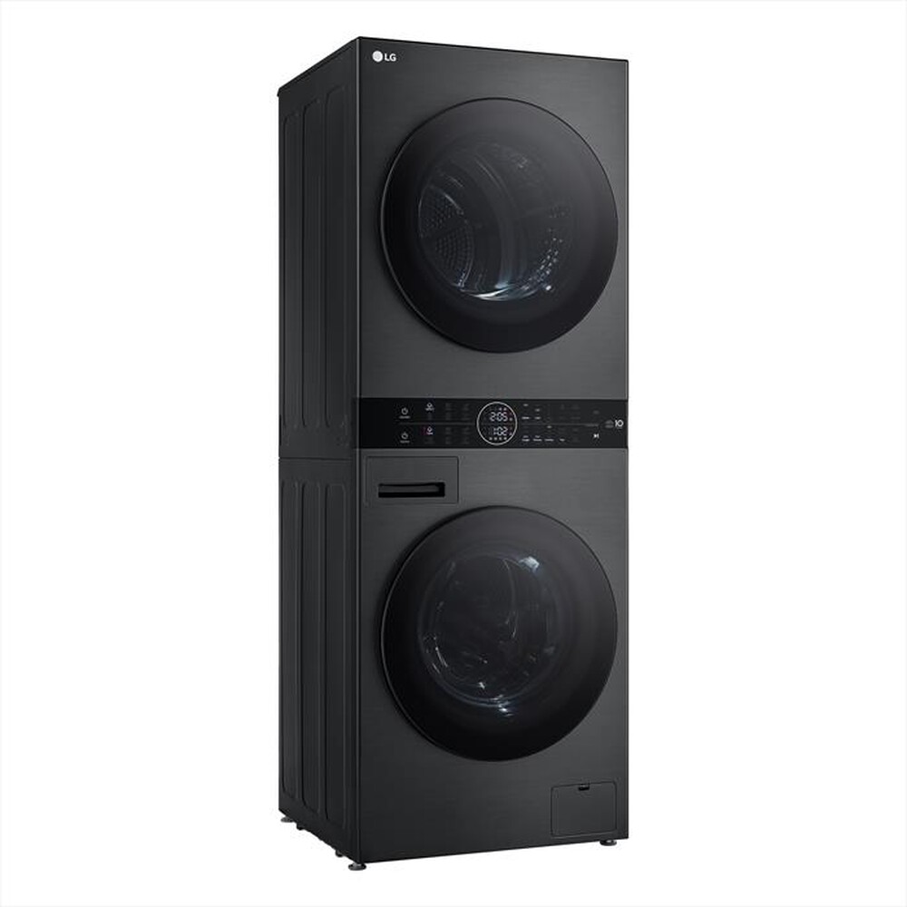 "LG - Lavasciuga WASHTOWER WT1210BBF 12/10 Kg Classe A-Platinum Black"