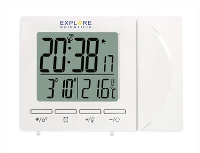 EXPLORE SCIENTIFIC - RDP1001 OROLOGIO RADIOCONTROLLATO CON PROIEZIONE-White