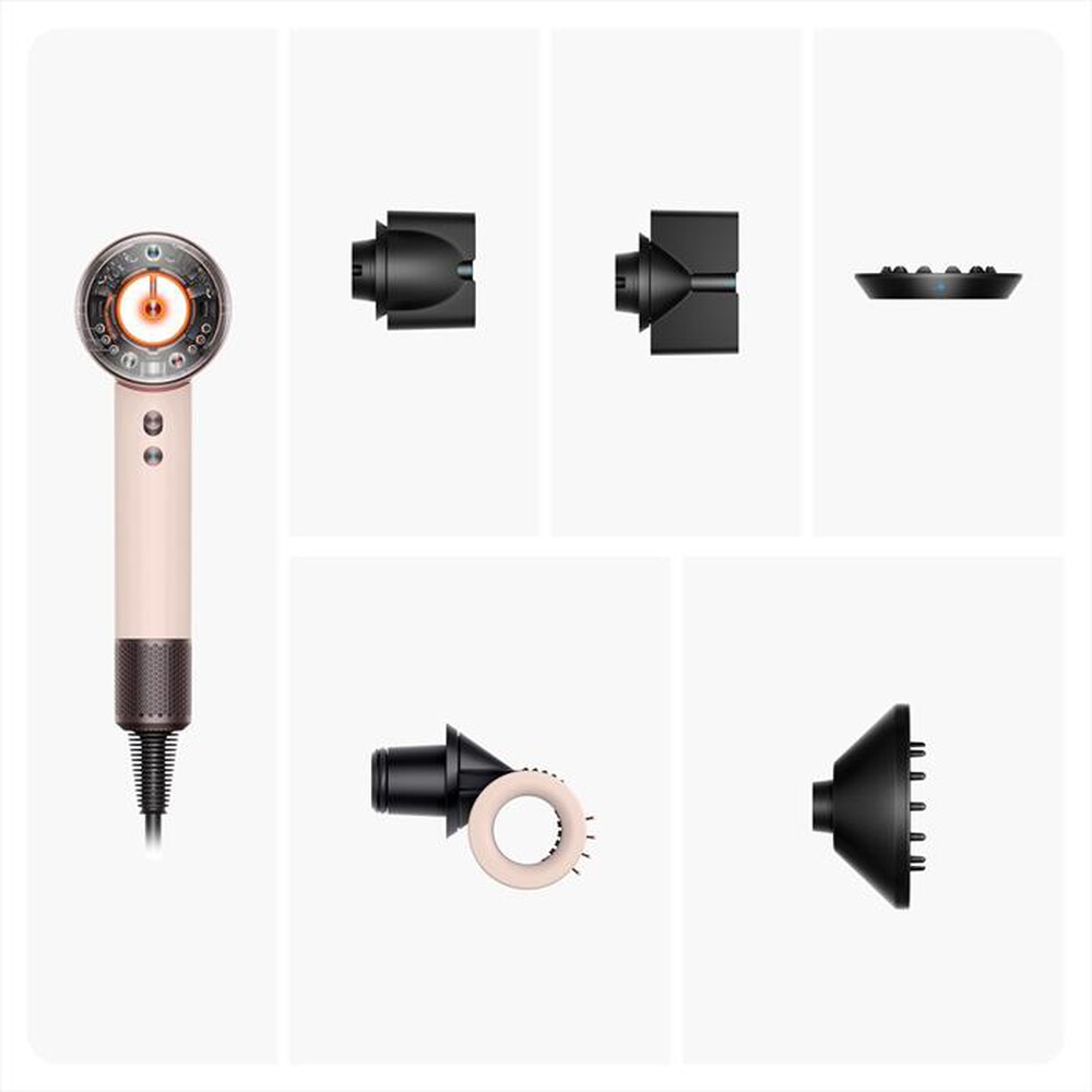 "DYSON - SUPERSONIC NURAL™CAPELLI LISCI E ONDULATI-Rosa Cipria/Oro Rosa"