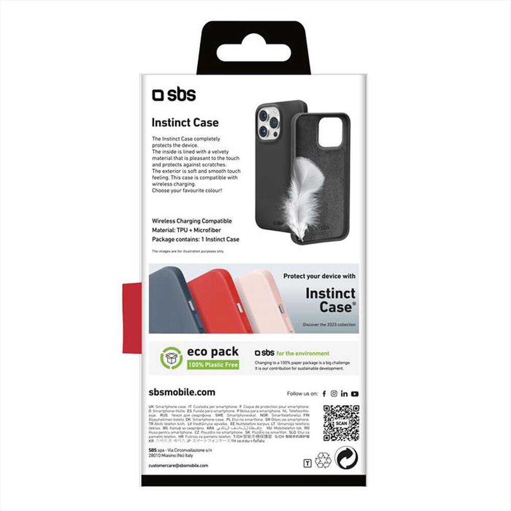 "SBS - Cover Instinct TEINSTIP1561PK per iPhone 15 Pro-Nero"