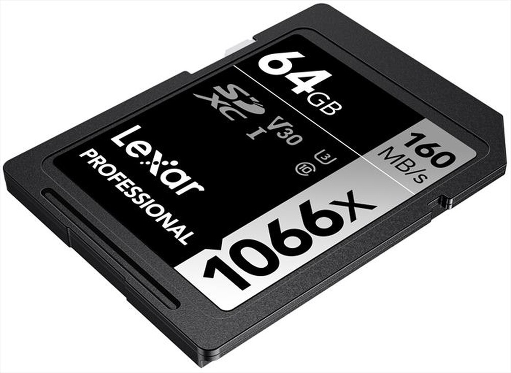"LEXAR - 64GB PRO 1066X SDXC UHS-I V30-Black"