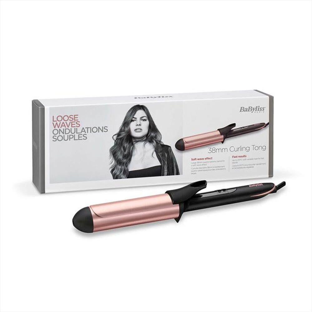 "BABYLISS - Ferro per capelli C453E-Nero/Rosa"