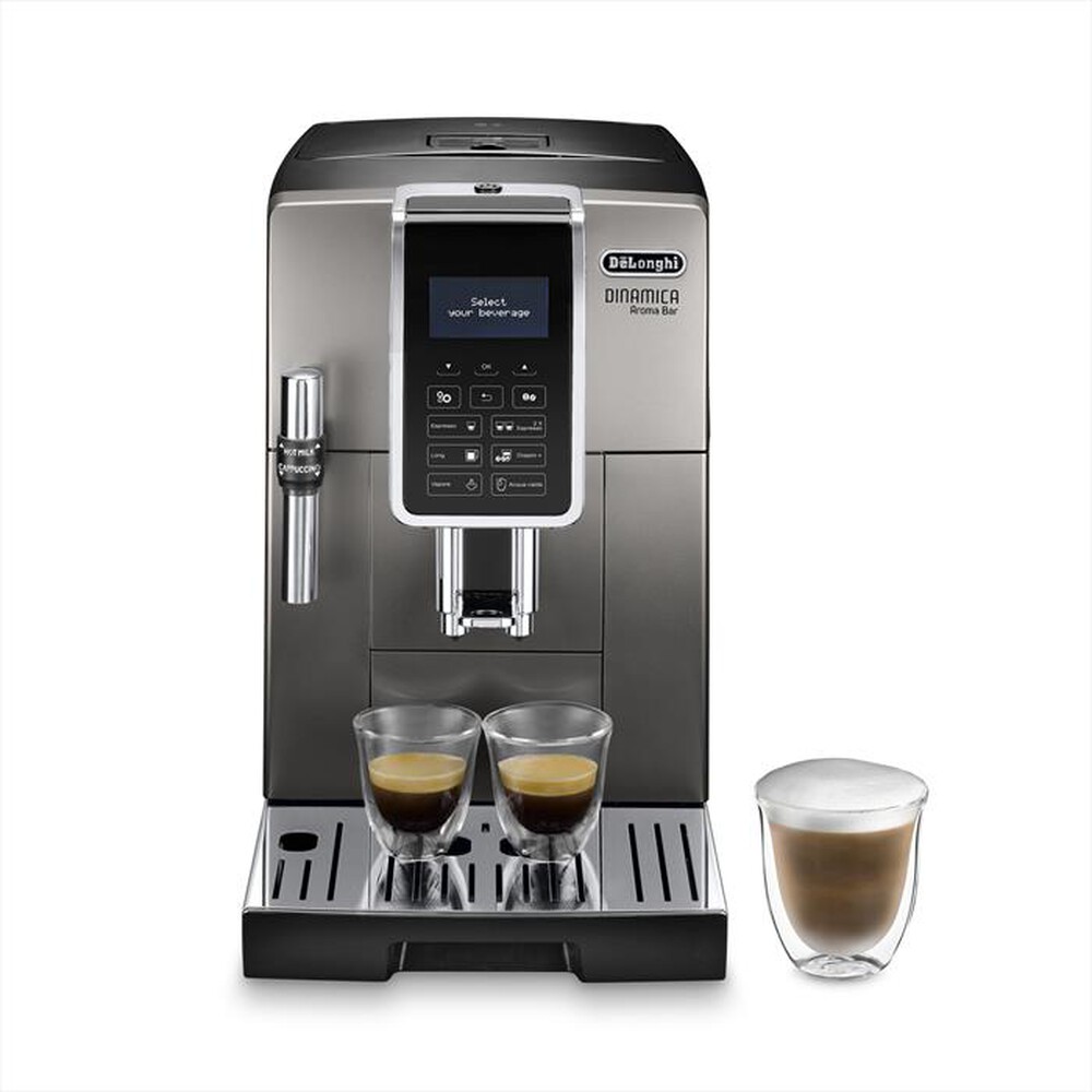 "DE LONGHI - Macchina da caffè Dinamica Aroma Bar ECAM359.37.TB-TITANIO E NERO"