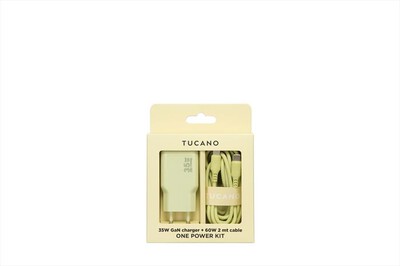 TUCANO - Kit caricabatterie GaN/cavo USB-C ONE POWER-GIALLO