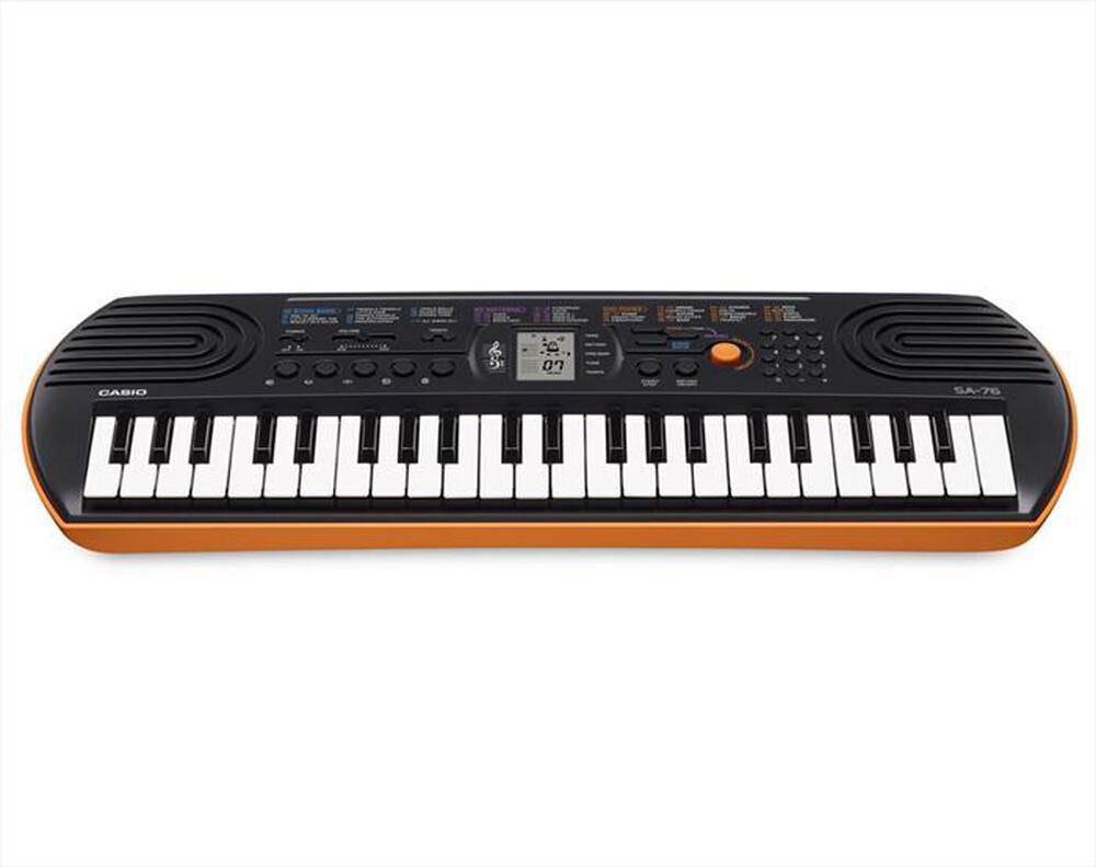 "CASIO - SA-76 (Mini Tastiera Musicale)-fondo arancione"