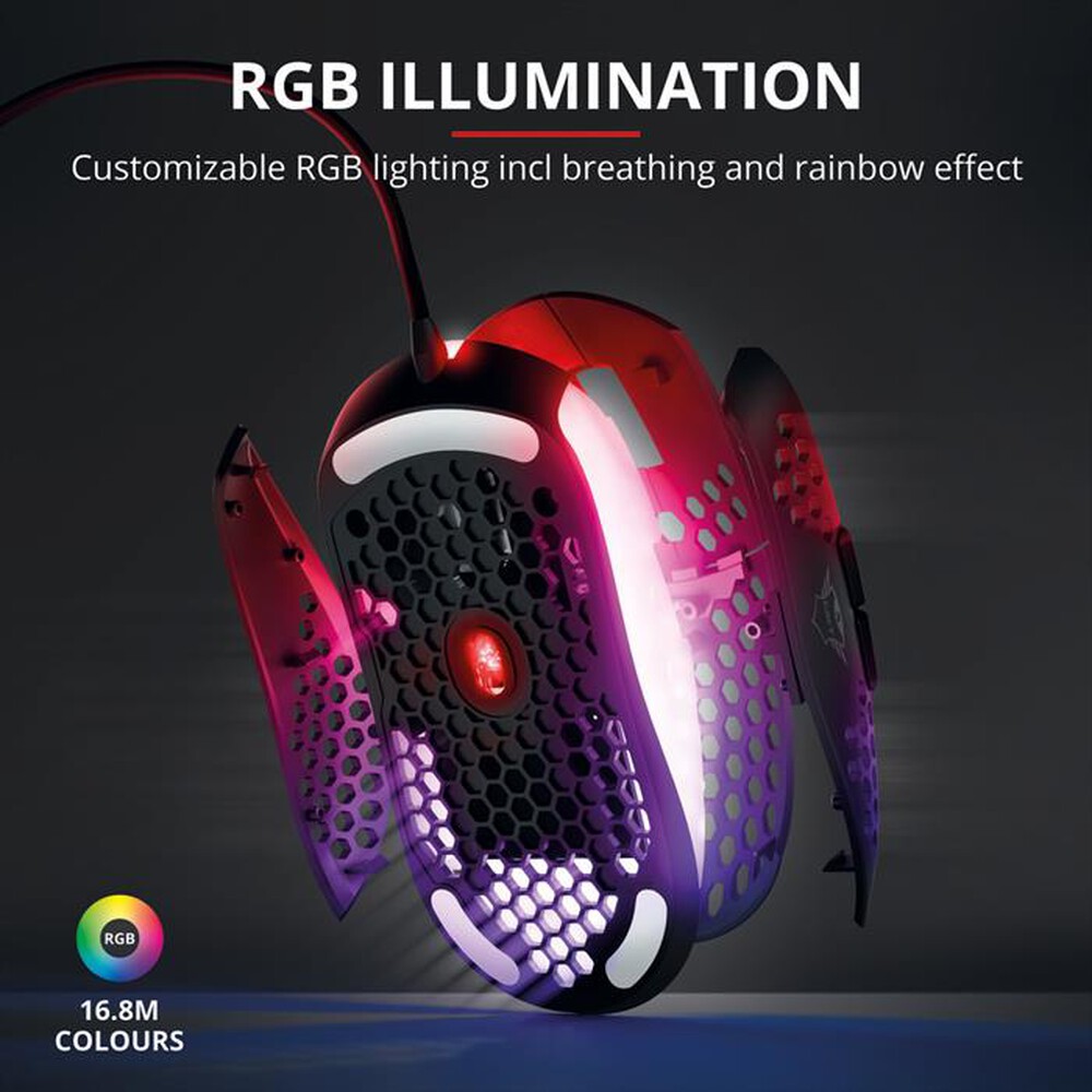 "TRUST - GXT960 GRAPHIN LIGHTWEIGHT MOUSE-Black RGB"