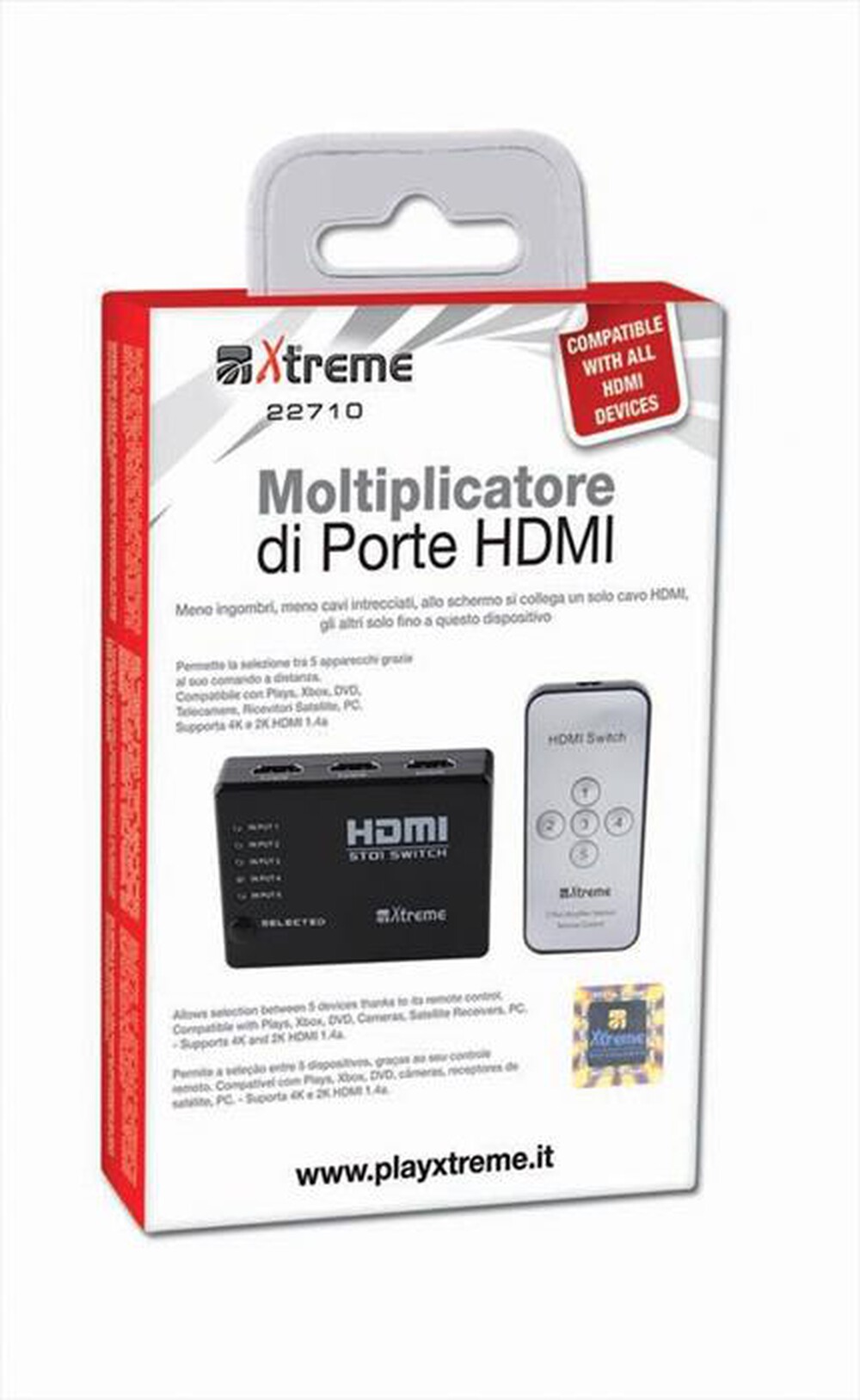 "XTREME - 22710 - Moltiplicatore di porte HDMI"