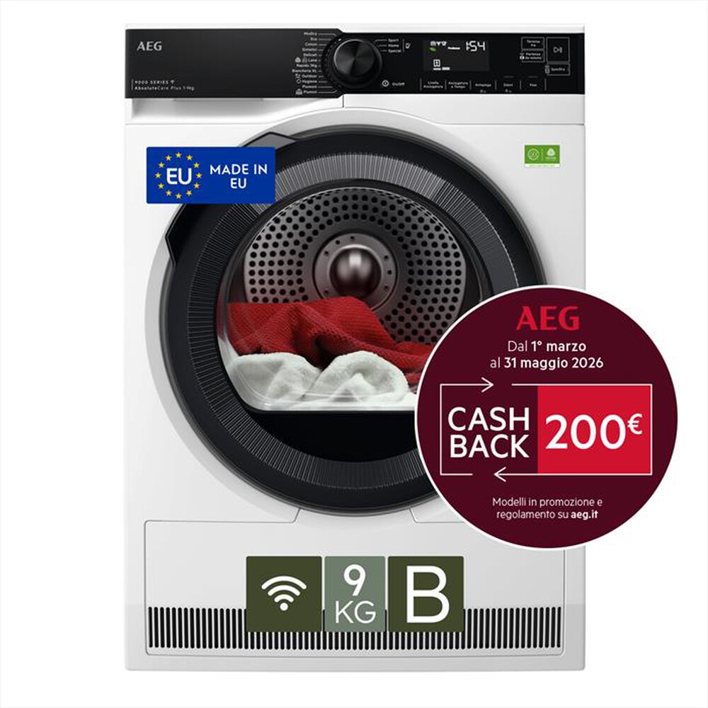 Immagine del prodotto AEG - Asciugatrice TR9HH9BY 9Kg Classe B-Bianco