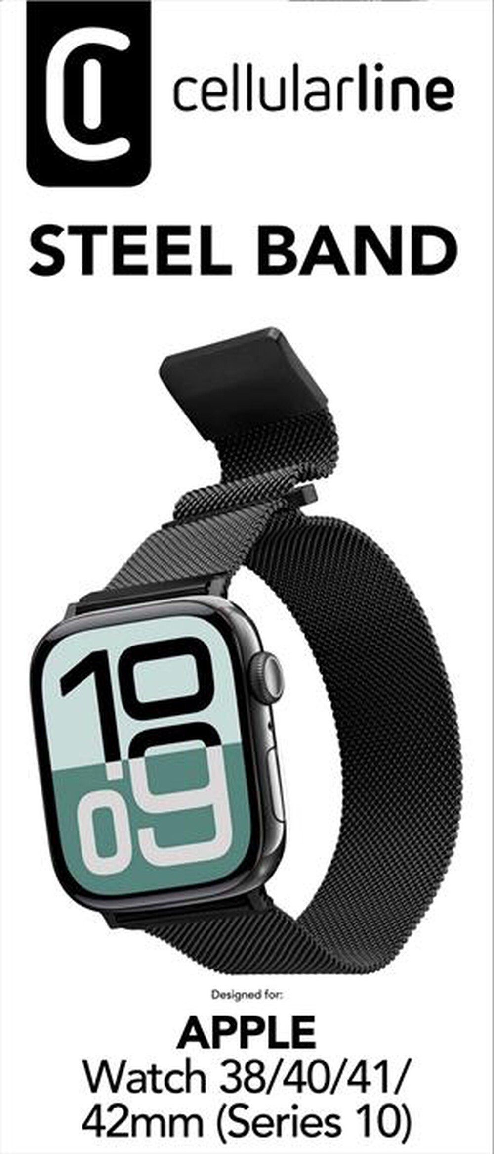 Immagine del prodotto CELLULARLINE - Cinturino acciaio STEELAPPWATCH3840K Apple Watch-Nero