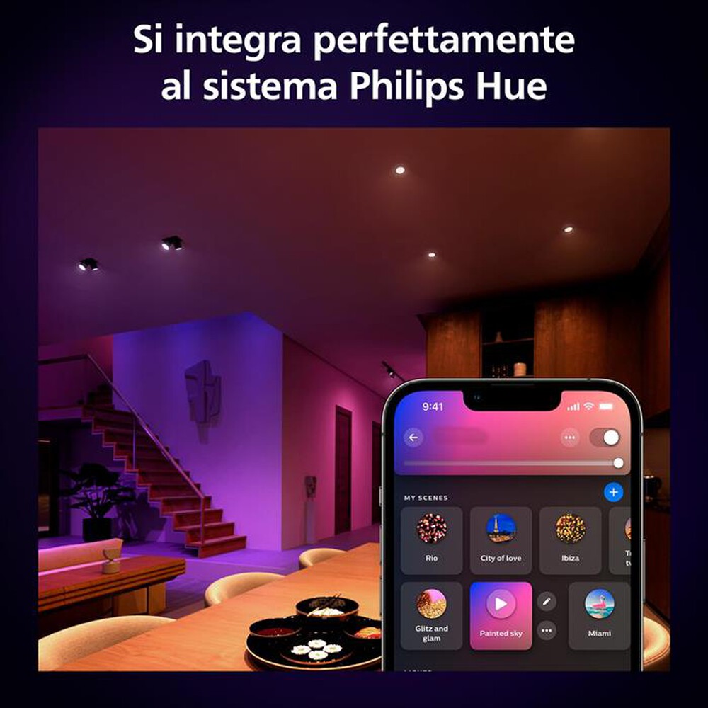 Immagine del prodotto PHILIPS - HUE FARETTO SMART COLOR GU10 3 PACK-Multicolore