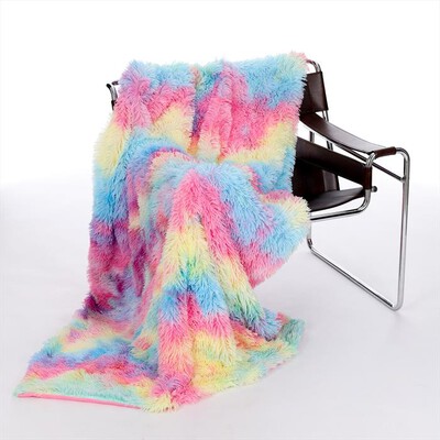 KANGURU - Plaid RAINBOW FUR