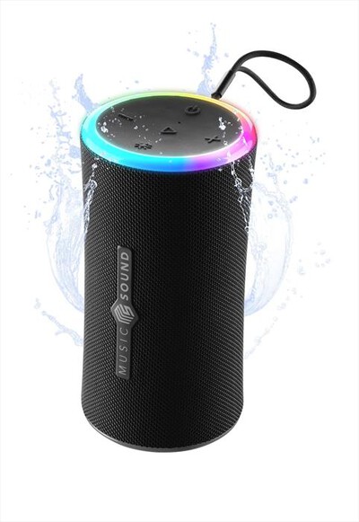 MUSIC SOUND - Speaker Bluetooth portatile da 20W AURA 20-Nero
