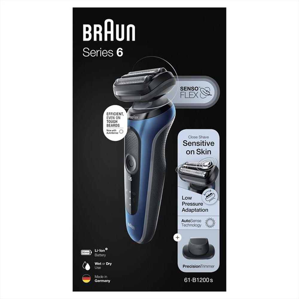 "BRAUN - Rasoio SERIES 6 61-B1200S-BLU"