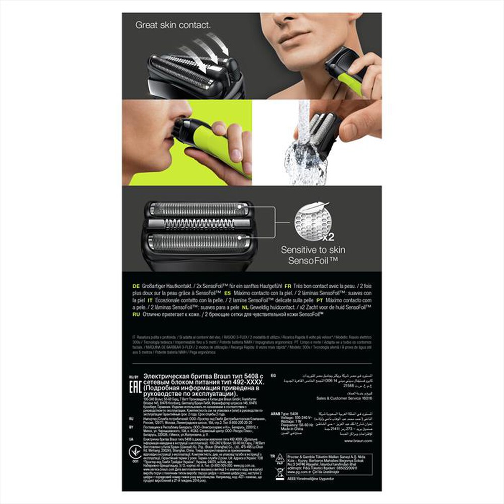 "BRAUN - SERIES 3 300BT-NERO/VERDE"