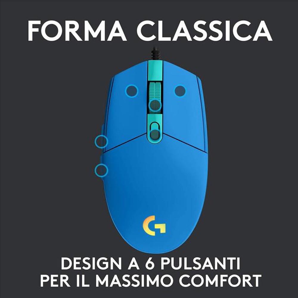 "LOGITECH - G203 LIGHTSYNC-Blu"