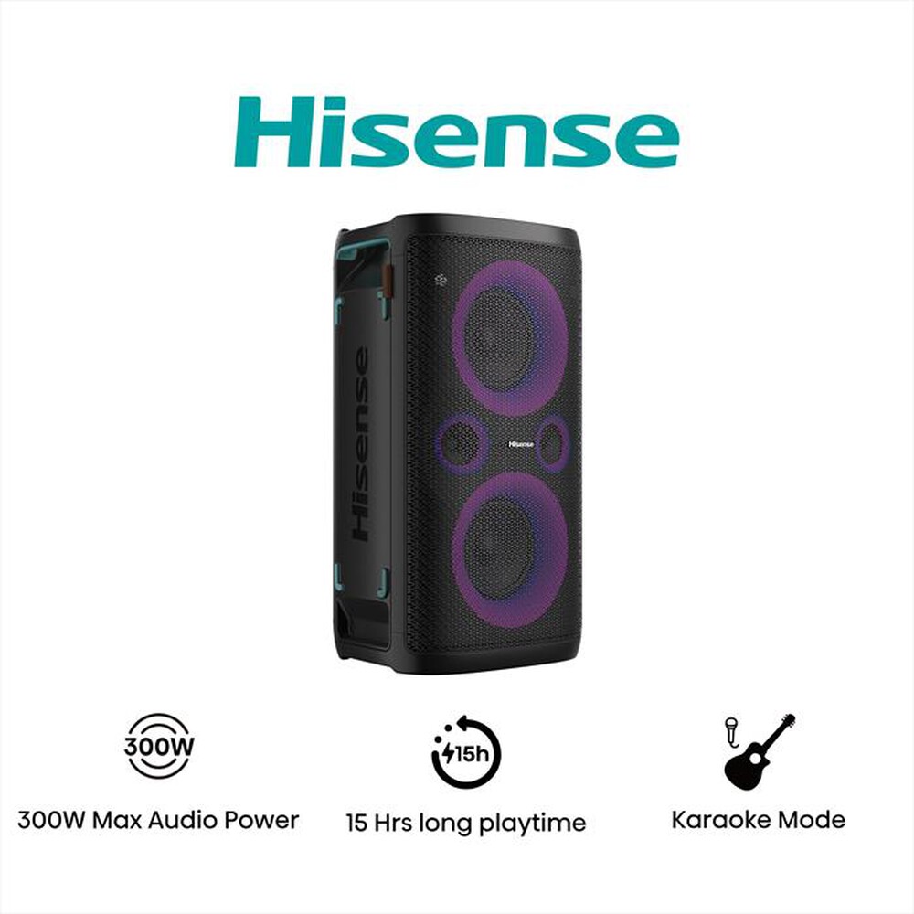 Immagine del prodotto HISENSE - Speaker Bluetooth 300W PARTY STORM-NERO
