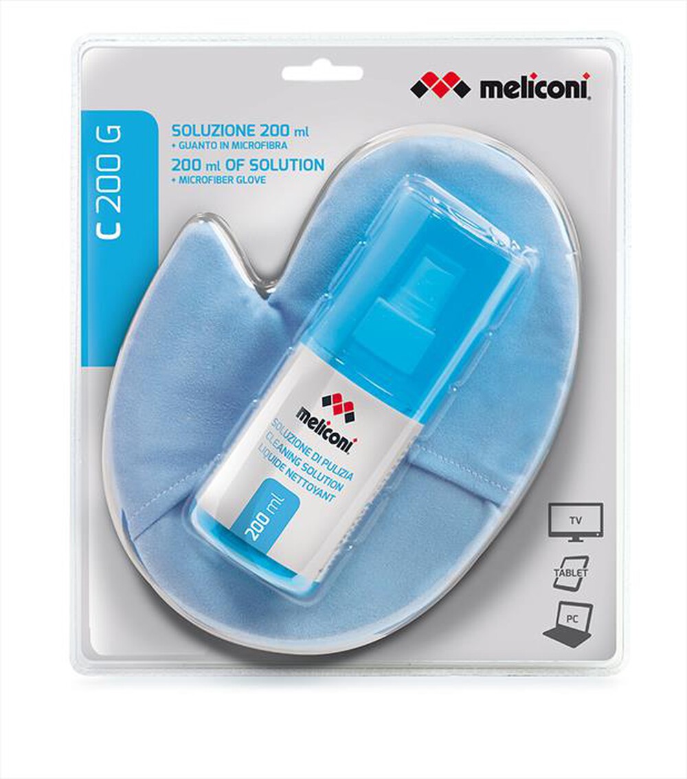 "MELICONI - Pulisci Tv 200ml c/guanto 621004-Bainco"