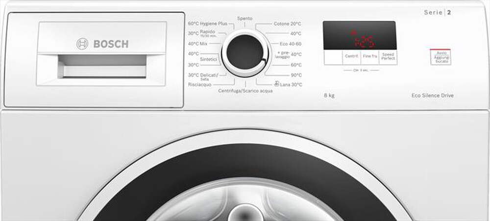 Immagine del prodotto BOSCH - Lavatrice Serie 2 WGE03200IT 8Kg 1200g/m Classe A-Bianco