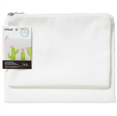 CRICUT - Set 3 borse personalizzabili in lino-Bianco