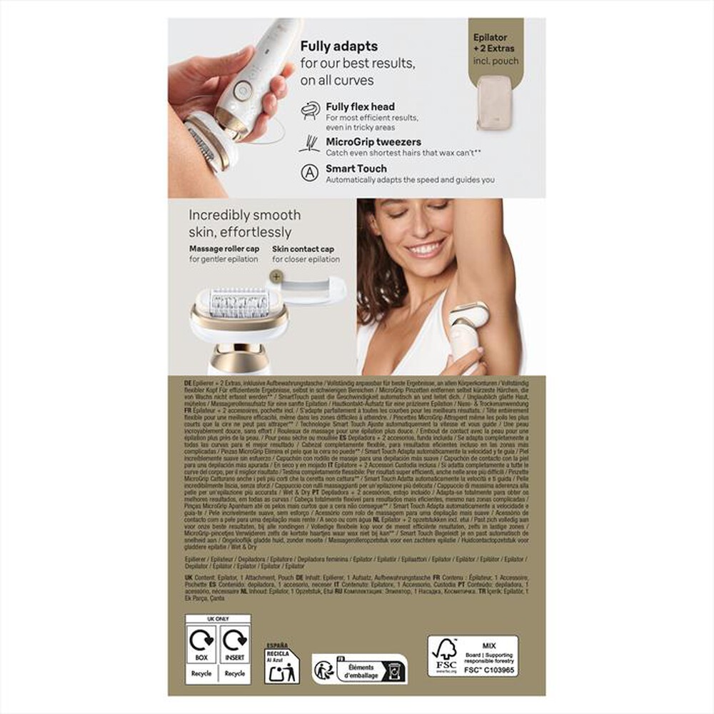 Immagine del prodotto BRAUN - Epilatore Wet & Dry LEGEPIL SES9-011 3D BOX MN-ORO