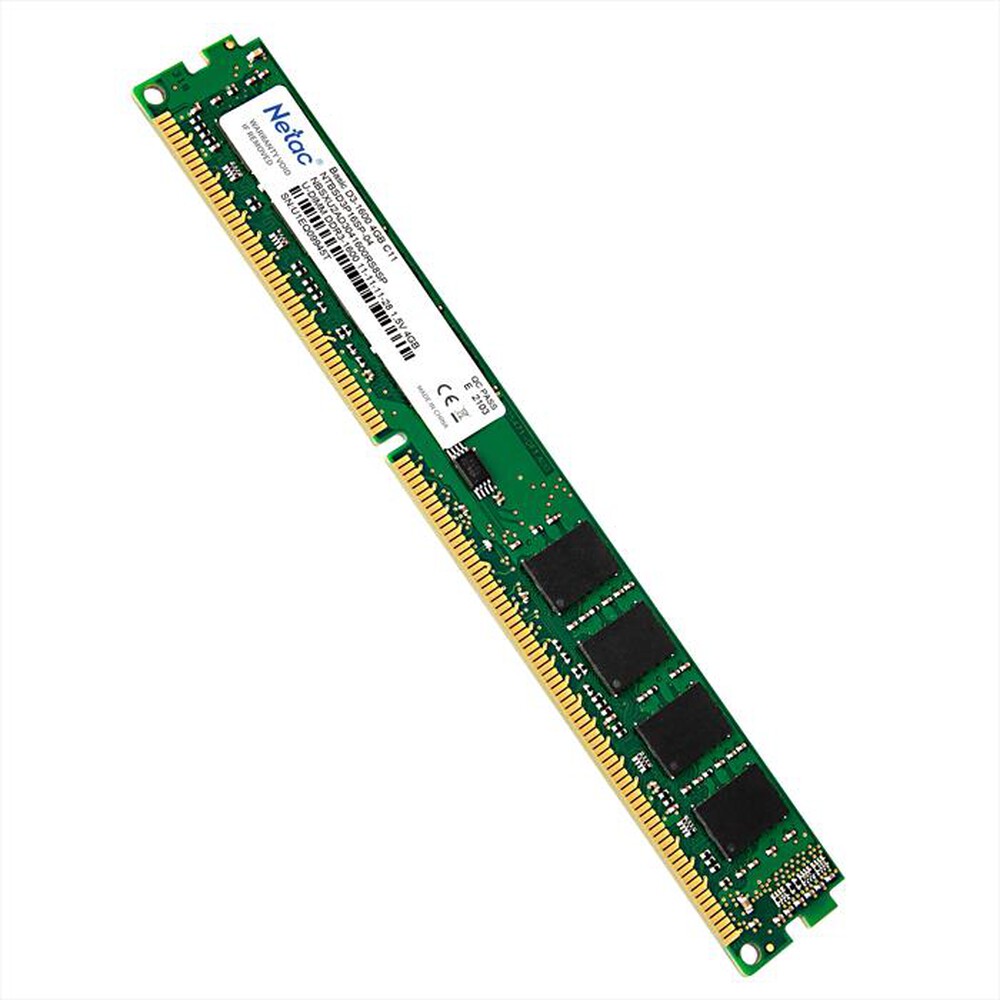 "NETAC - BASIC DDR3-1600 4G C11 UDIMM 240-PIN-NERO"