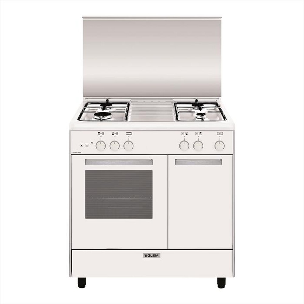 "GLEM GAS - Cucina a gas AR854GX Classe A-Bianco"