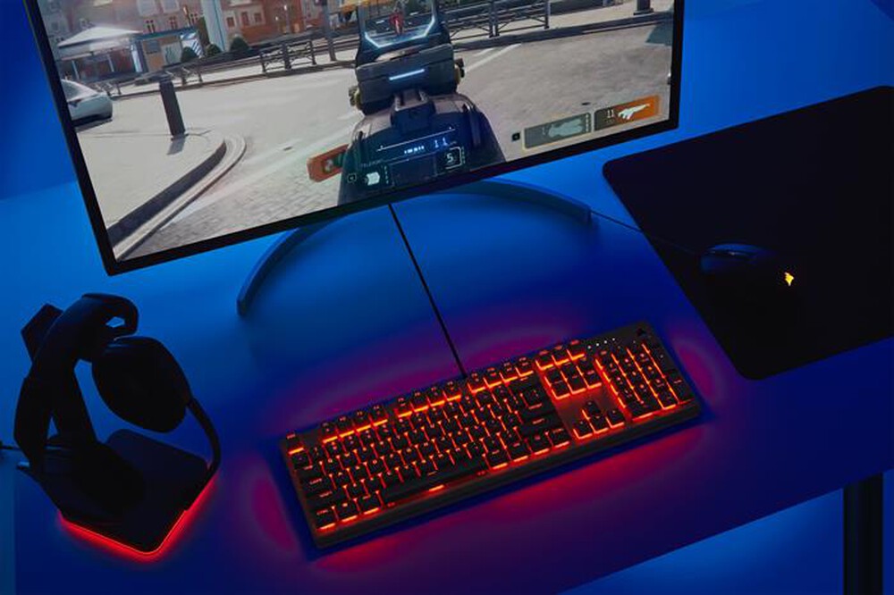 "CORSAIR - Tastiera gaming CORSAIR K60 PRO-Nero/Rosso"