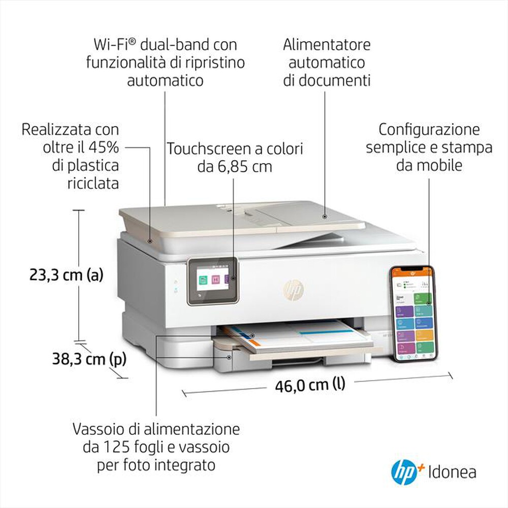 "HP - ENVY 7924E 3 MESI DI INSTANT INK CON HP+-Portobello, Beige"