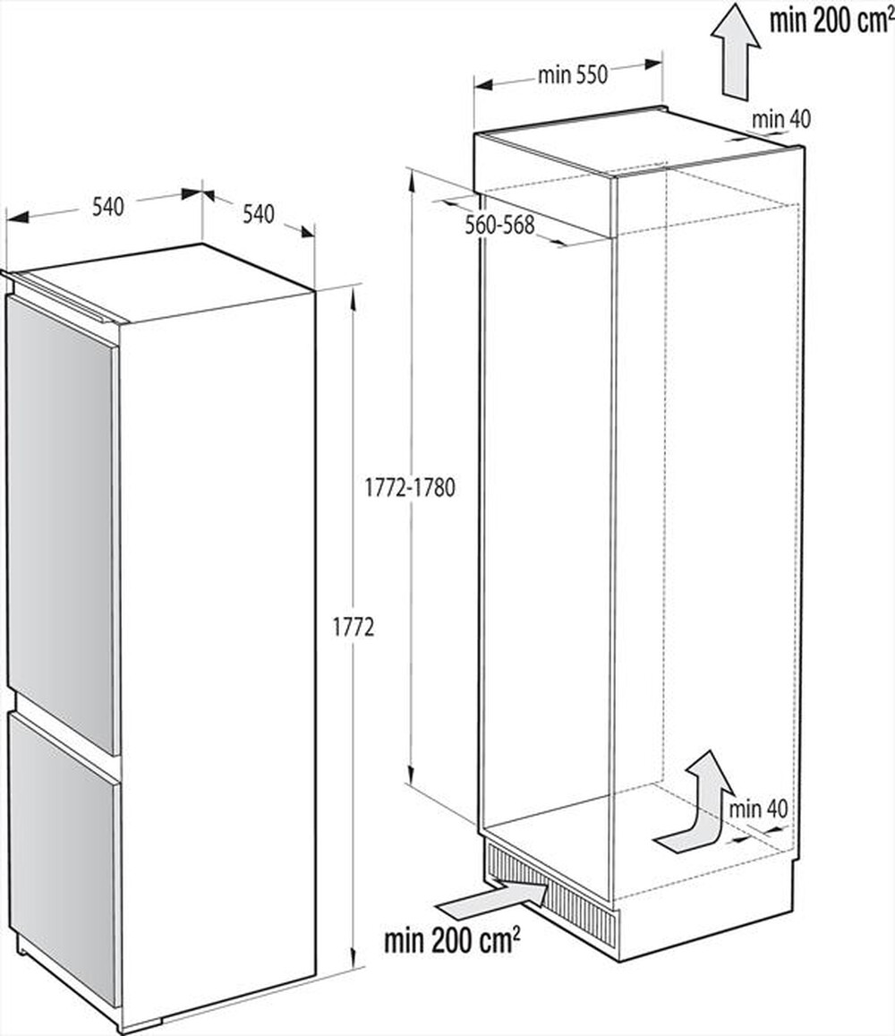 Immagine del prodotto HISENSE - Frigorifero combinato RB3B240NEWE Classe E 246 lt-Bianco
