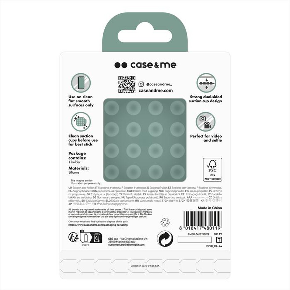 Immagine del prodotto CASEME - Supporto in silicone a ventosa CMSILSUCTION2-Verde