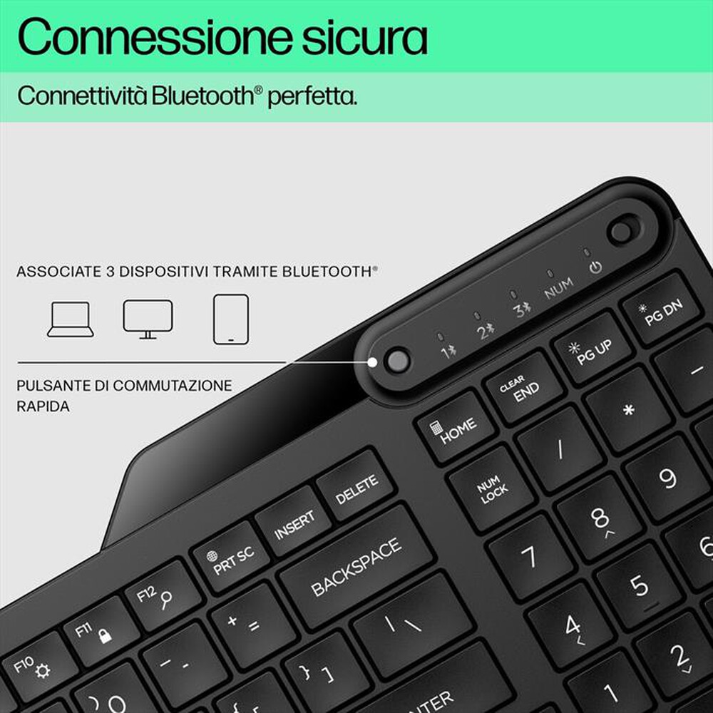 Immagine del prodotto HP - TASTIERA BLUETOOTH MULTI-DISPOSITIVO 460-Nera