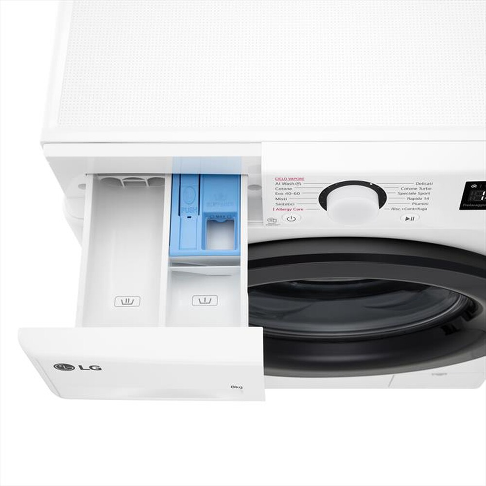 "LG - Lavatrice AI DD R3 F2R3S08NSWB 8kg Classe A-Bianco"