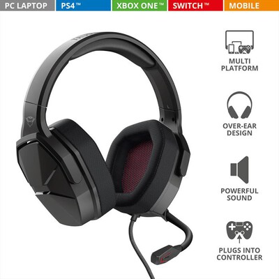 TRUST - GXT4371 WARD MUTLTIPLATFORM HEADSET-Black